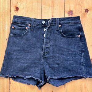 Levi's Ribcage Shorts - 28 Black Lake